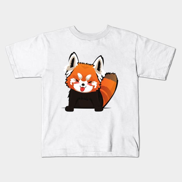 Cuteness Overload Baby Red Panda Kids T-Shirt by JuanesArtShop